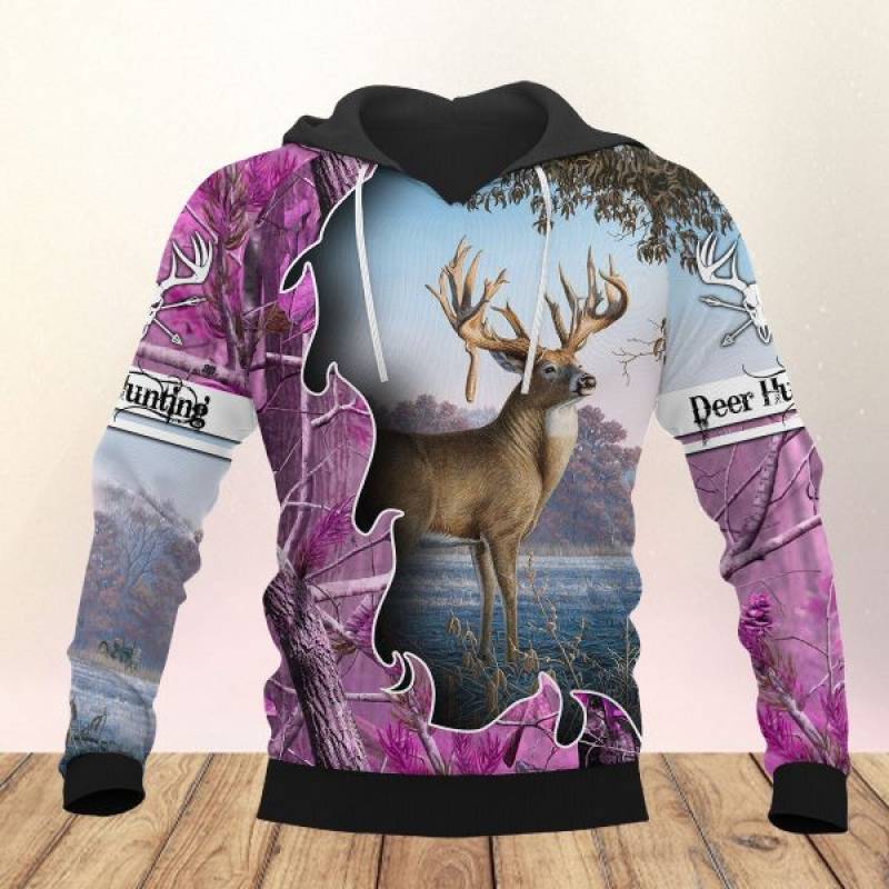 Deer Hunting 3d All Over Printed Hoodie KT011106