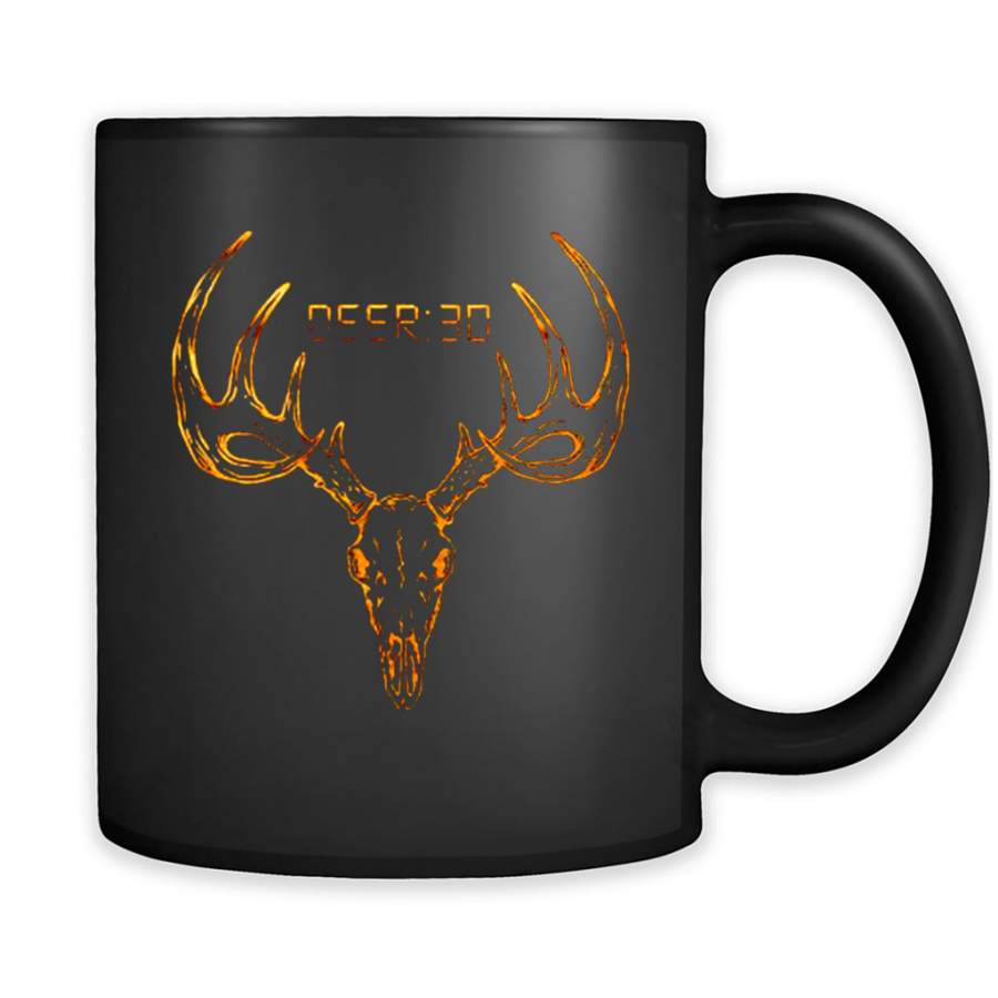 Deer 30, Hunting Love B – Full-Wrap Coffee Black Mug