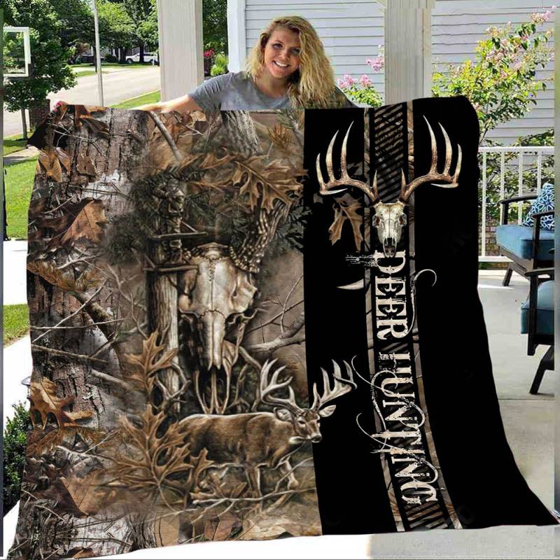 Deer Hunting Camo Like Quilt BT051127