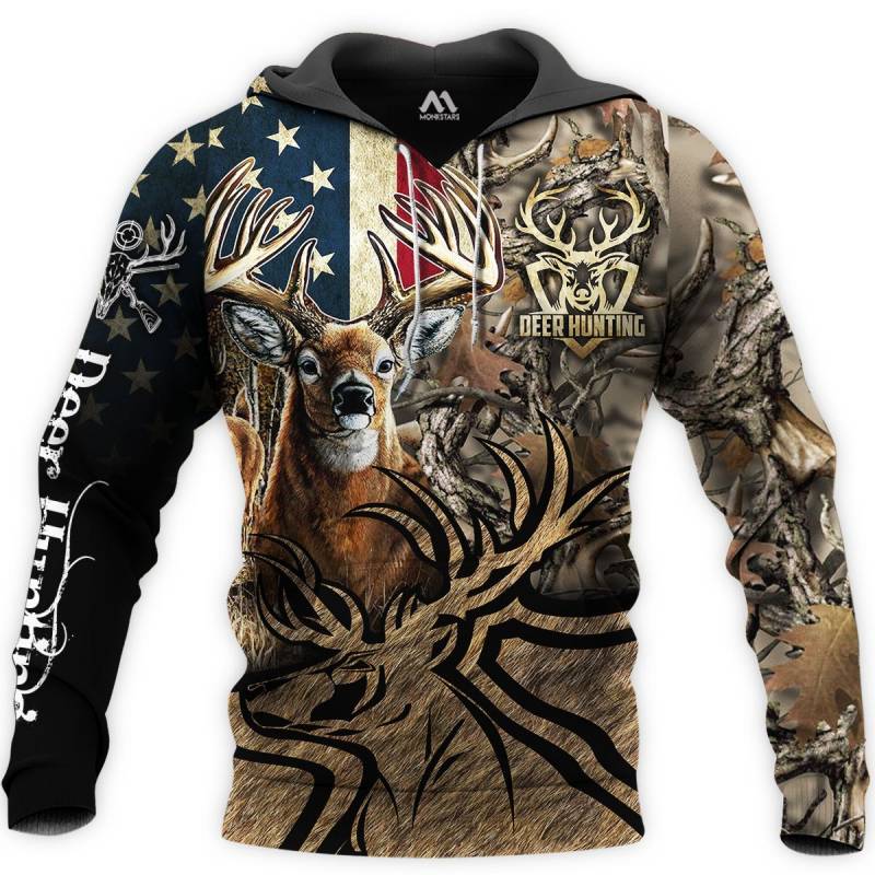 Deer Hunting 3d All Over Printed Hoodie BT071176