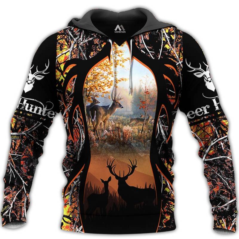 Deer Hunting 3d All Over Printed Hoodie BT071137