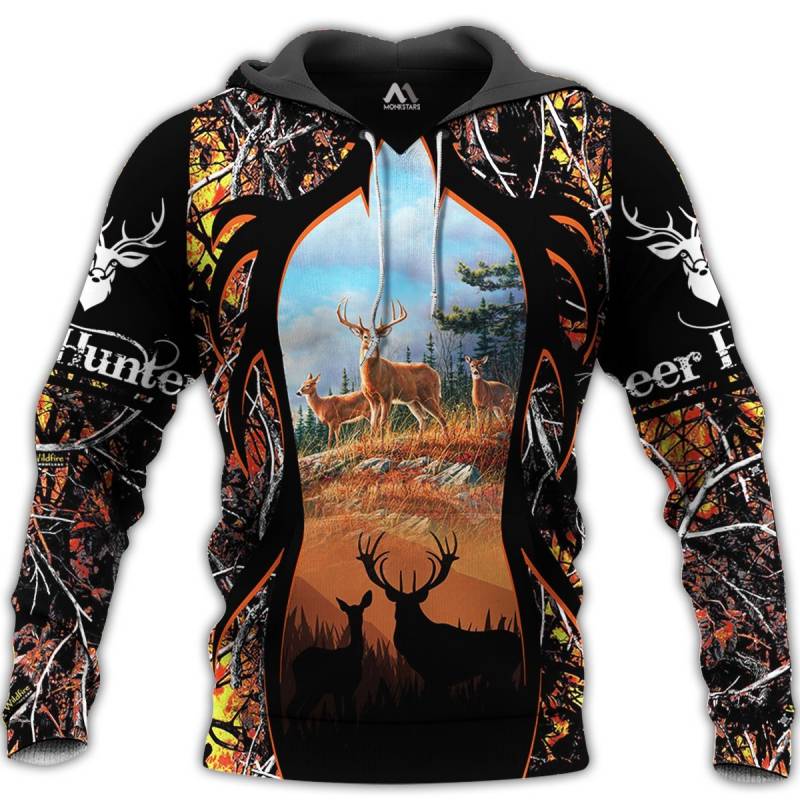 Deer Hunting 3d All Over Printed Hoodie BT071139