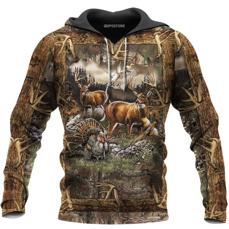 Deer Hunting 3d All Over Printed Hoodie BT071146