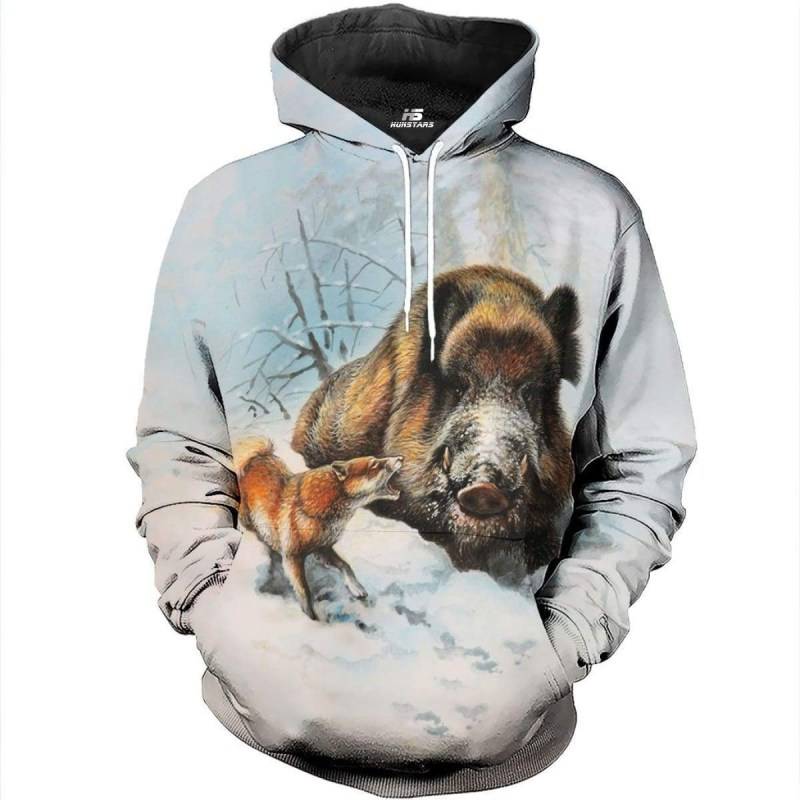 Boar Hunting 3D All Over Printed hoodie X131107