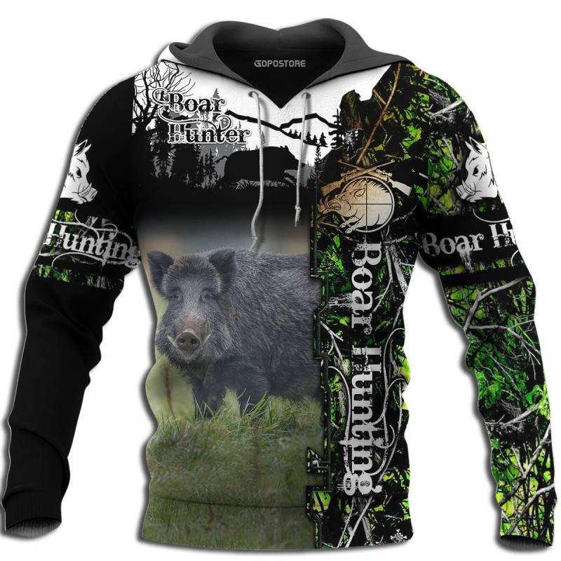 Boar Hunting 3D All Over Printed Hoodie BT041161