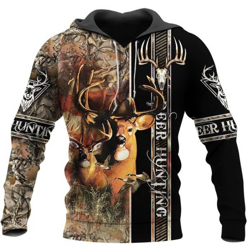 Deer Hunting All Over Printed Hoodie KT041114