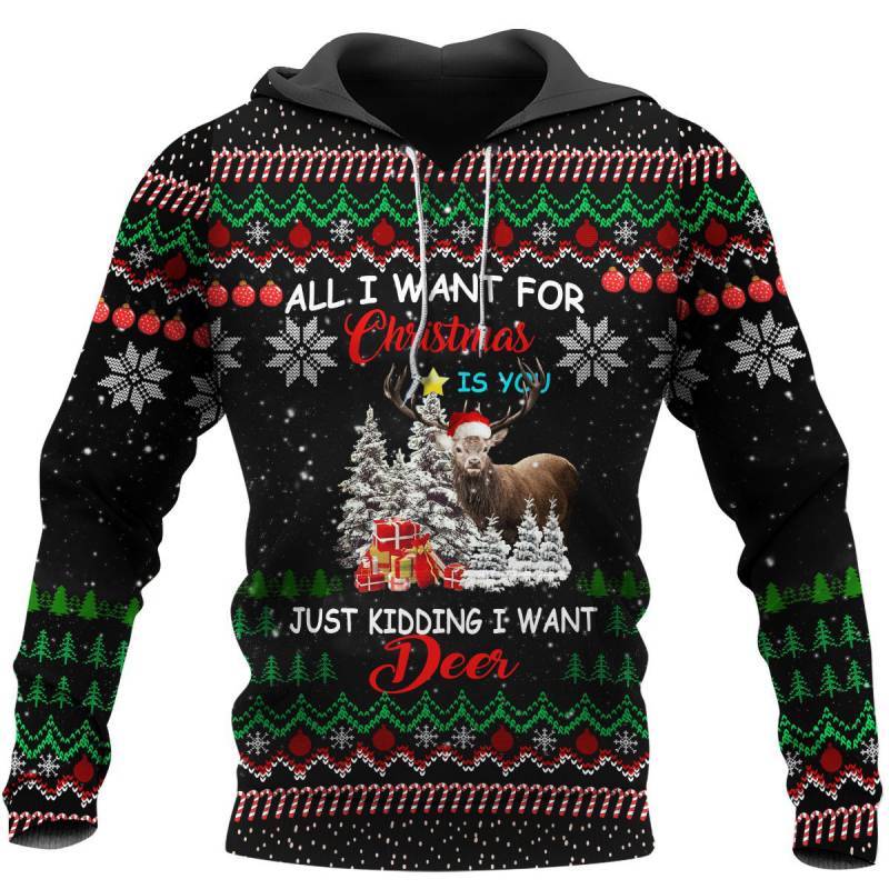 Deer Hunting 3D All Over Printed Hoodie – X191109