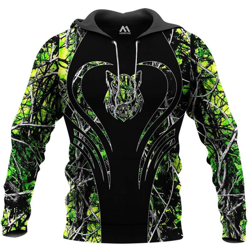 Boar Hunting Camo 3D All Over Printed Hoodie AM161113