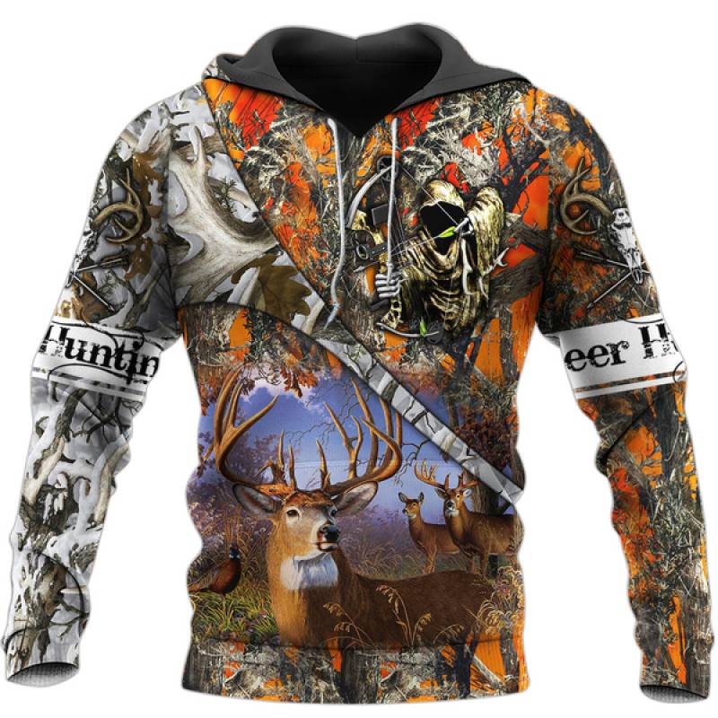 Deer Hunting All Over Printed Hoodie M161113