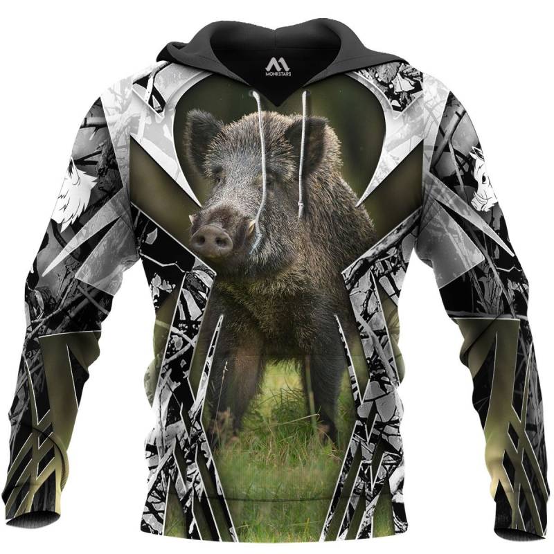 Boar Hunting 3D All Over Printed Hoodie HN161109