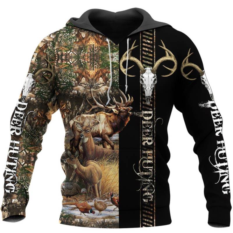 Deer Hunting All Over Printed Hoodie AM191149