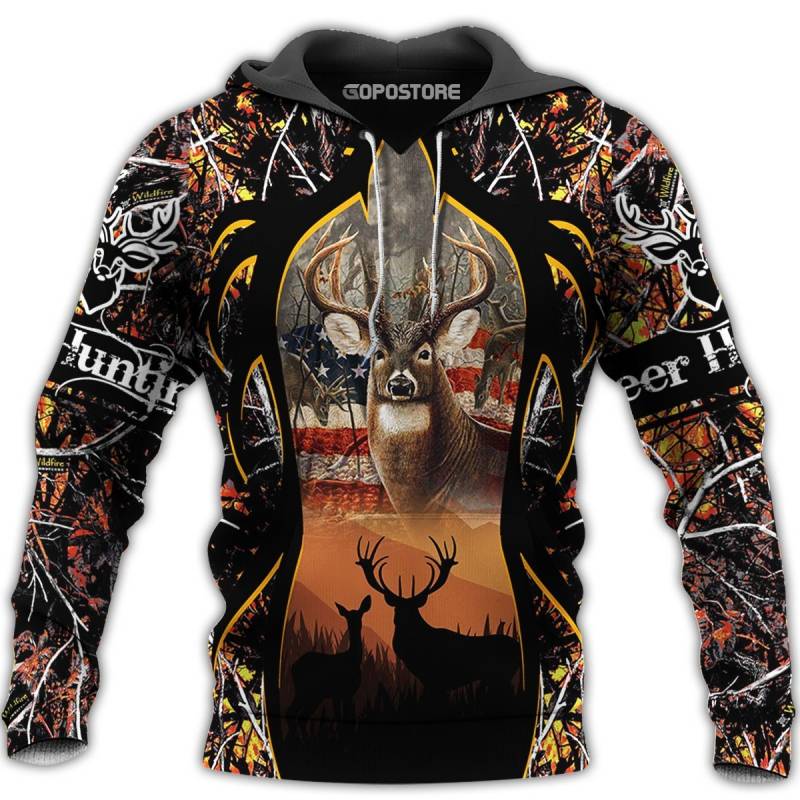 Deer Hunting 3D All Over Printed Hoodie AM201116