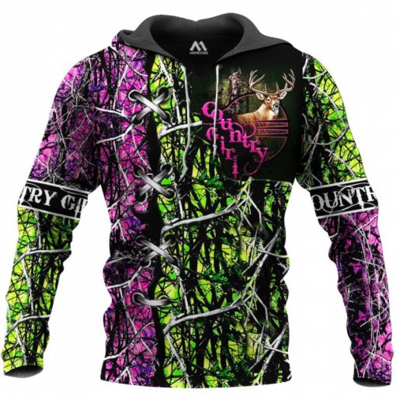 Country Girl Hunting Camo 3D All Over Printed Hoodie KT221105