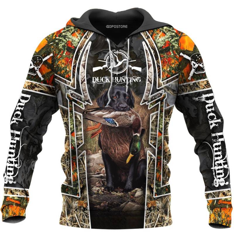 Beautiful Duck Hunting Dog Camo All Over Printed Hoodie TT112304