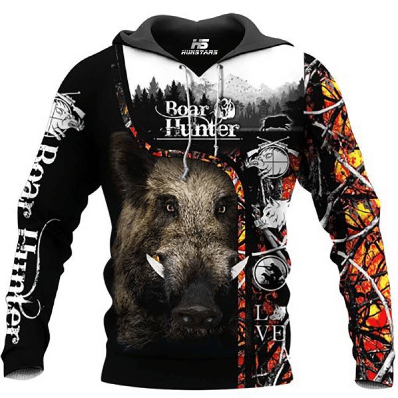 Boar Hunting 3D All Over Printed Hoodie BT041269