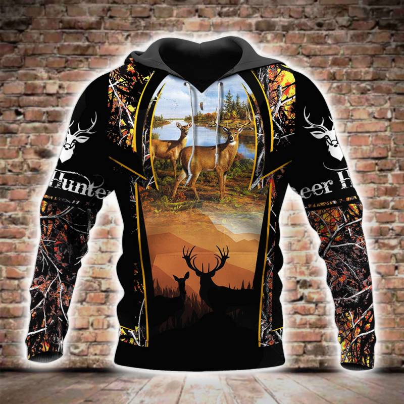 Deer Hunting 3D All Over Printed Hoodie BT271117