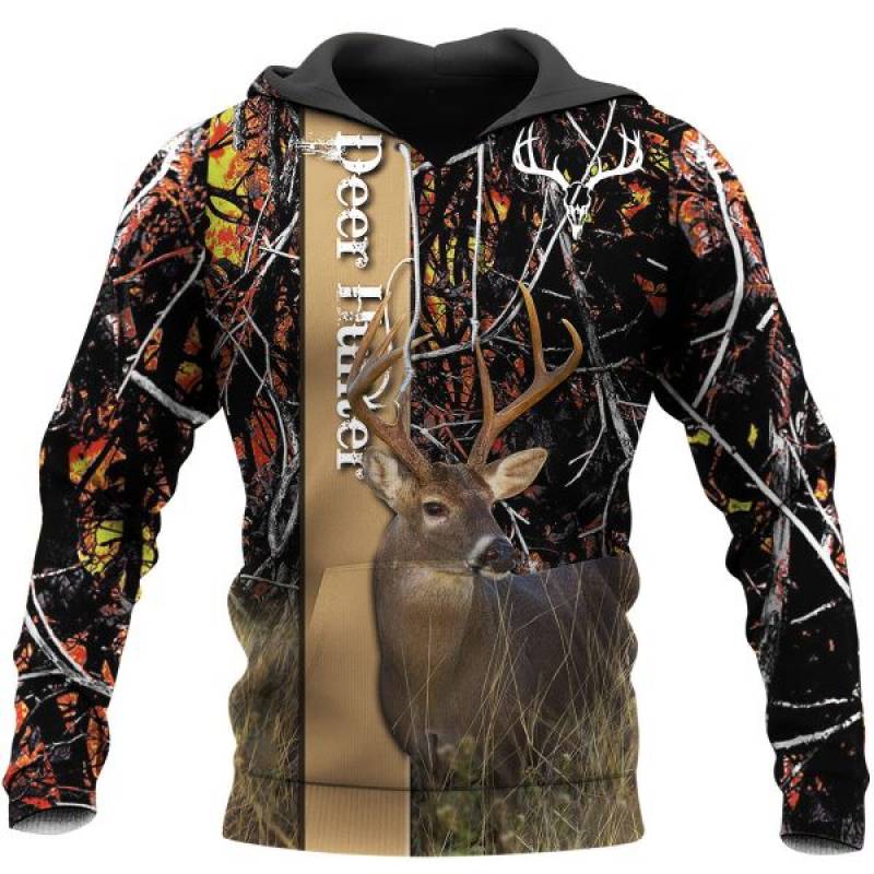 Deer Hunting All Over Printed Hoodie BT281147