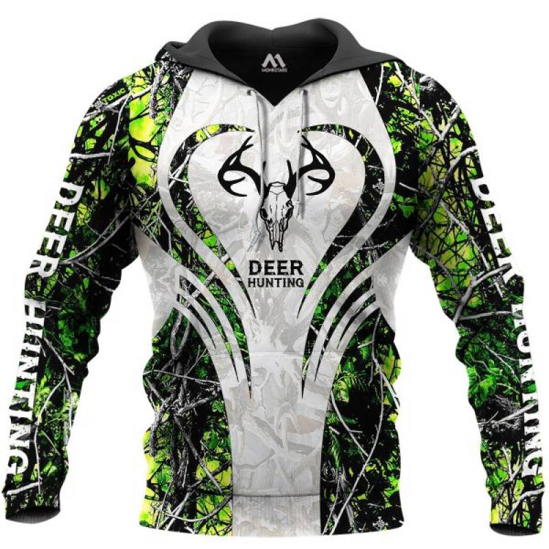 Deer Hunting Camo All Over Printed Hoodie BT281148