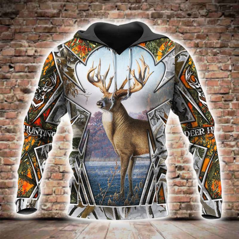 Beautiful Deer Hunting 3D All Over Printed Hoodie BT301110