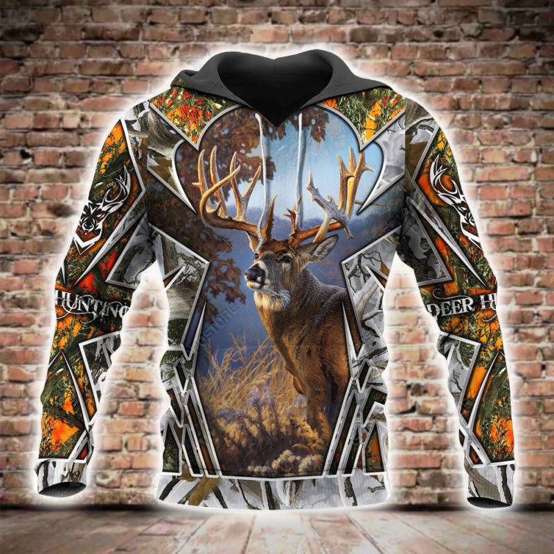 Beautiful Deer Hunting 3D All Over Printed Hoodie BT301114