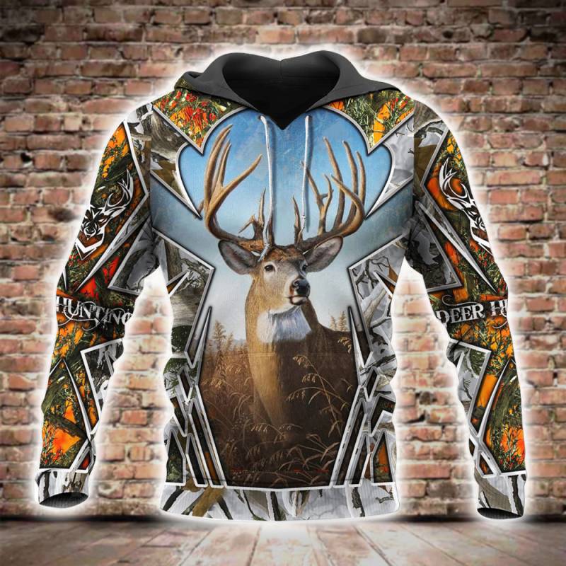 Beautiful Deer Hunting 3D All Over Printed Hoodie BT301112