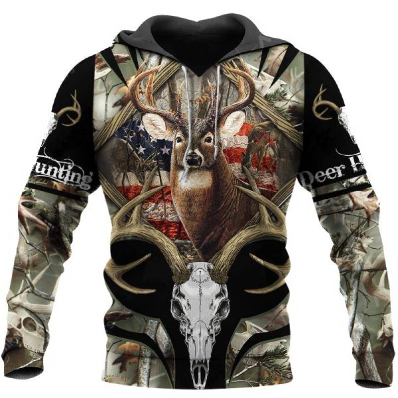 Deer Hunting 3D All Over Printed Hoodie BT031220