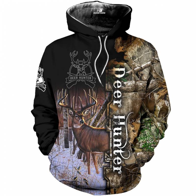 Beautiful Deer Hunting Camo 3D All Over Printed Hoodie BT041288