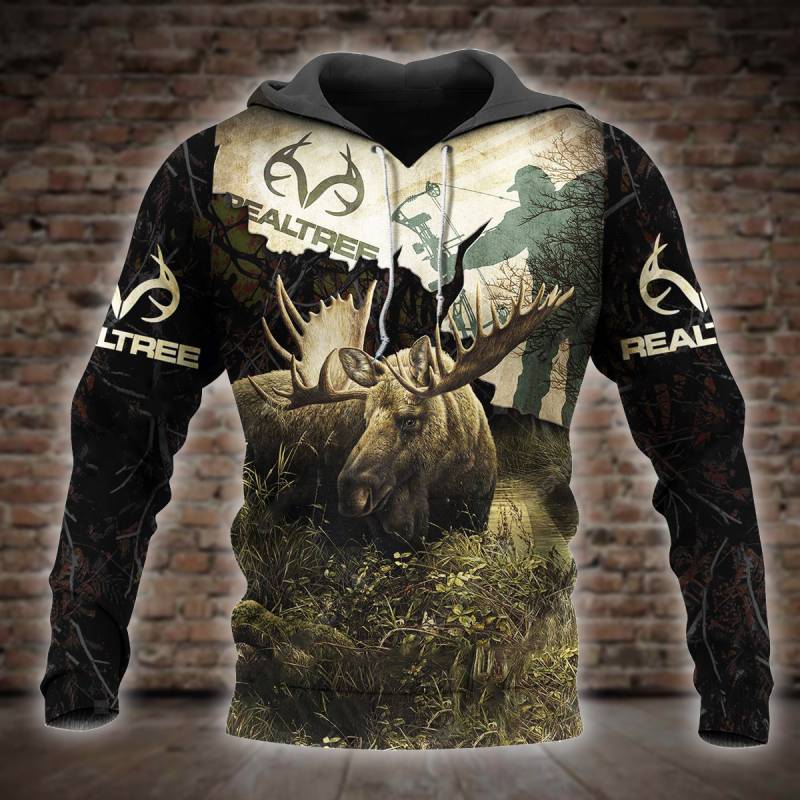 Bow Hunting Moose 3D All Over Printed Hoodie X071272