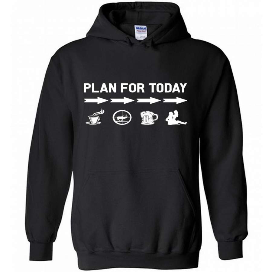 Plan For Today Coffe Hunting Drink Beer And Sex – Gildan Heavy Blend Hoodie