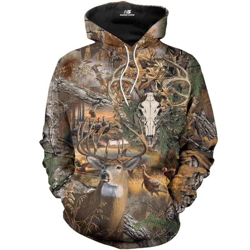 Deer Skull Hunting 3D All Over Printed Hoodie X071215