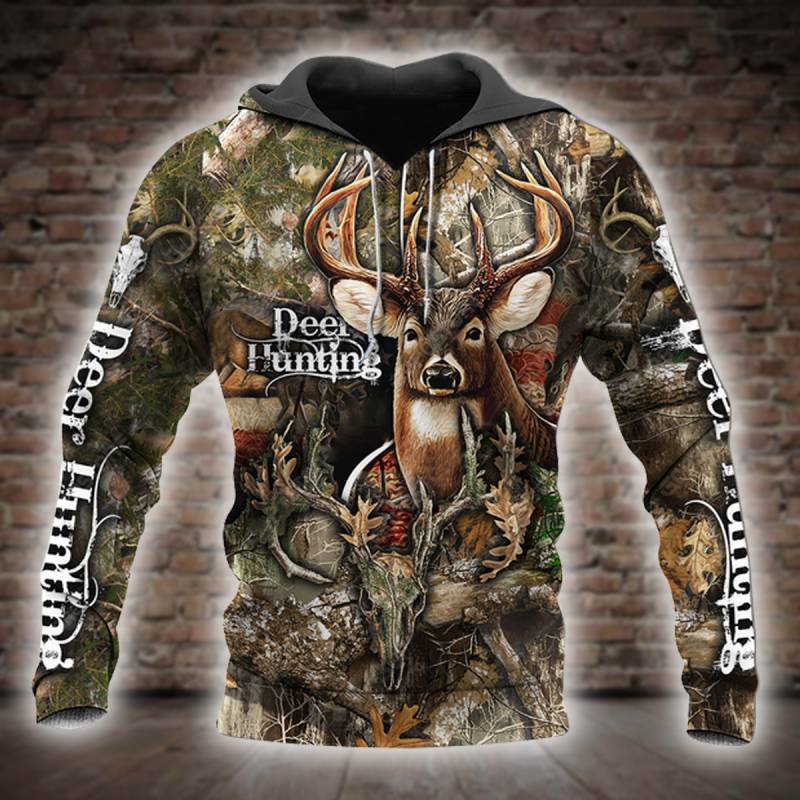 Deer Hunting Flag All Over Printed Hoodie X111260