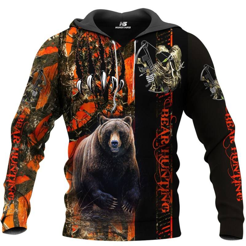 Bear Hunting 3D All Over Printed Hoodie X091282