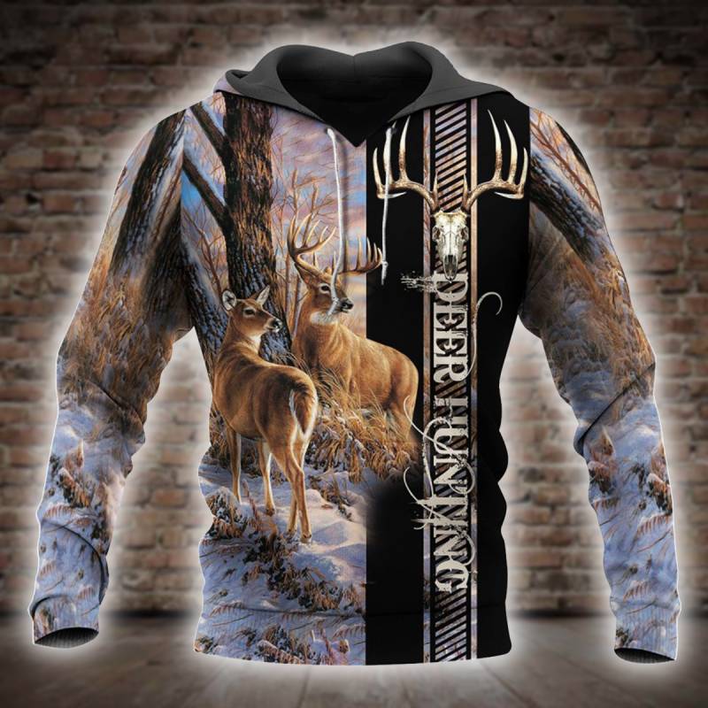 Deer Hunting Camo 3D All Over Printed Hoodie – X111248