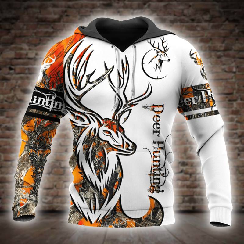 Deer Hunting Orange Camo 3D All Over Printed Hoodie X111274