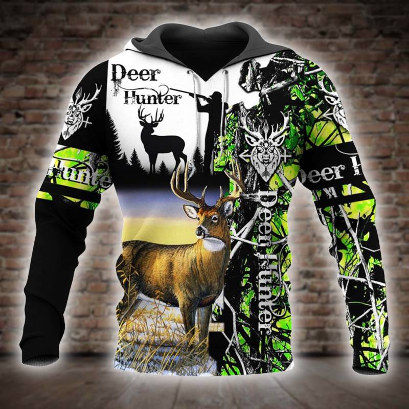 Deer Hunting 3D All Over Printed hoodie X101219