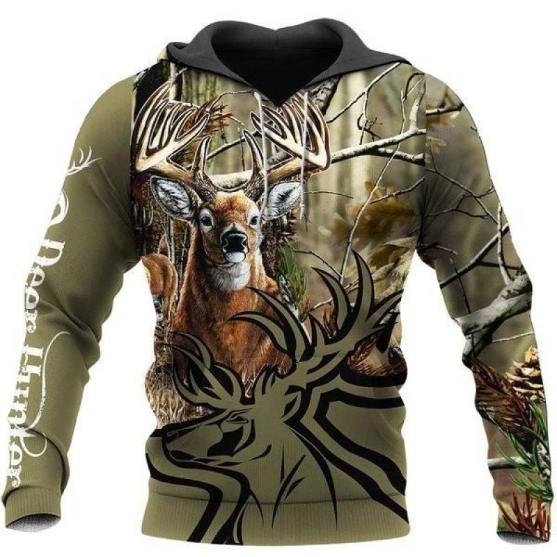 Deer Hunting 3D All Over Printed hoodie BT131216