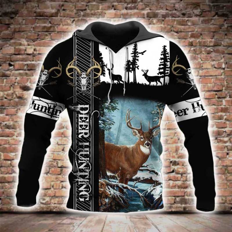 Deer Hunting 3D All Over Printed Hoodie BT261239