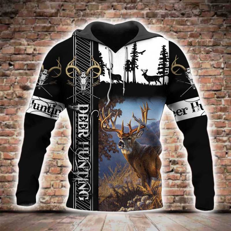 Deer Hunting 3D All Over Printed Hoodie BT261224