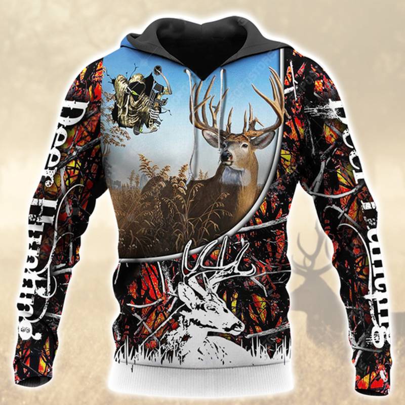 Deer Hunting All Over Printed Hoodie X251267