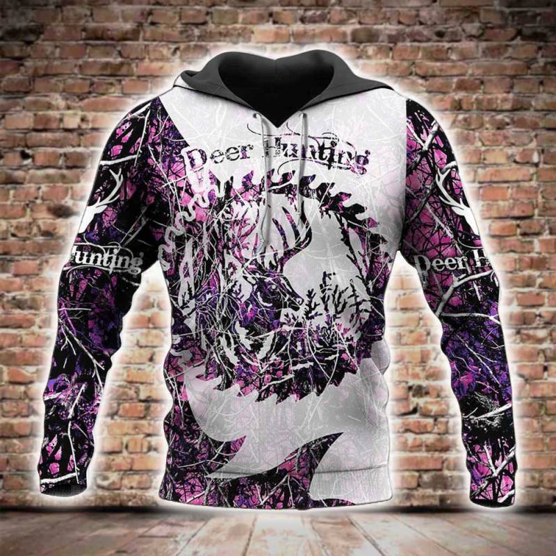 Deer Hunting All Over Printed Hoodie BT261233