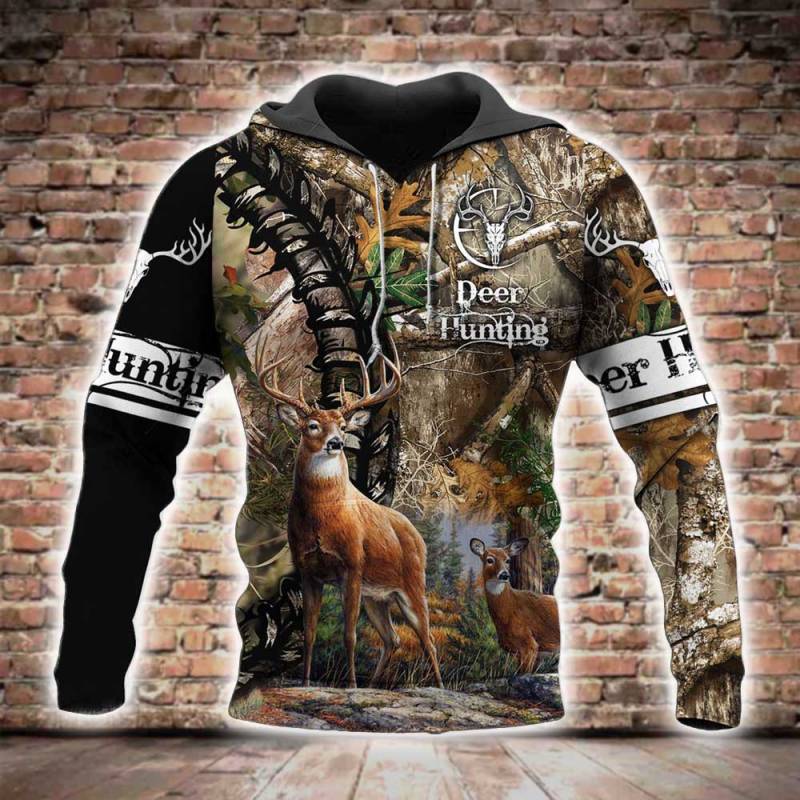 Deer Hunting 3D All Over Printed Hoodie BT261247