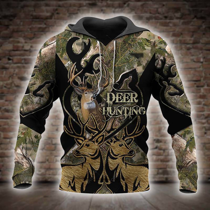 Deer Hunting 3D All Over Printed Hoodie X241215