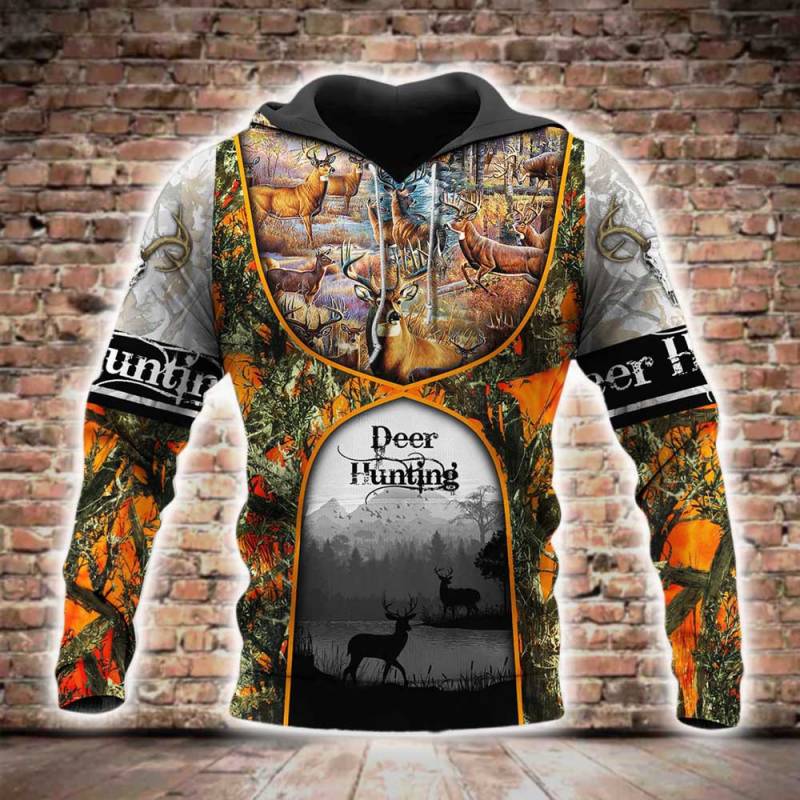 Deer Hunting All Over Printed Hoodie – BT261201