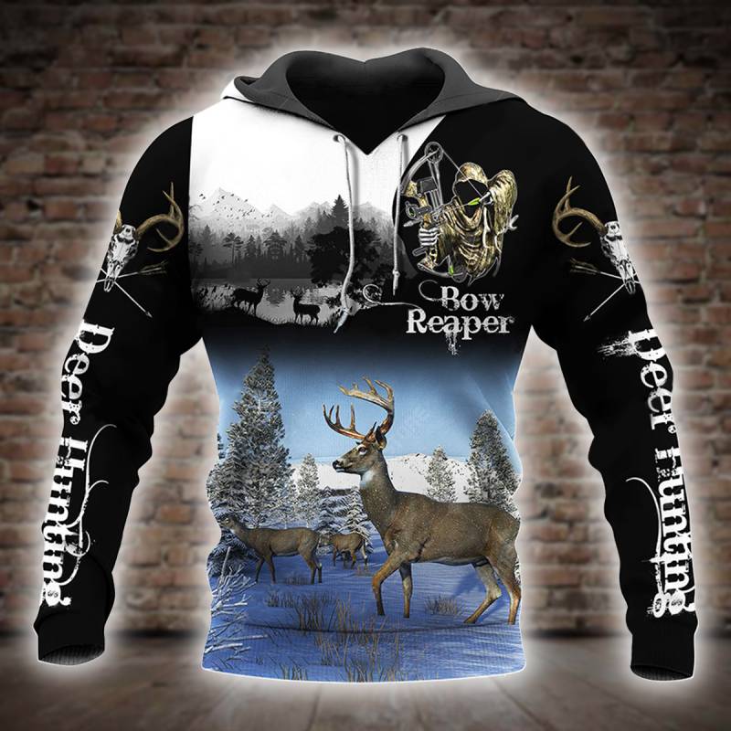 Deer Hunting 3D All Over Printed Hoodie X231225