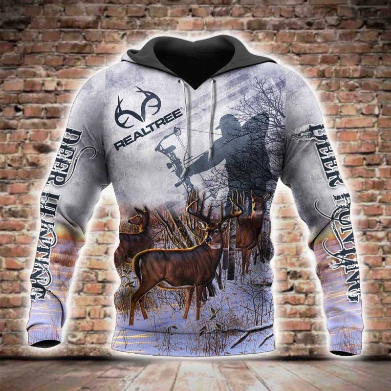 Bow Hunting Deer All Over Printed Hoodie BT241240