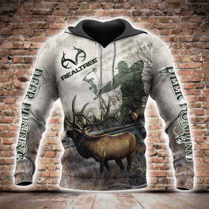 Bow Hunting Deer All Over Printed Hoodie BT241238