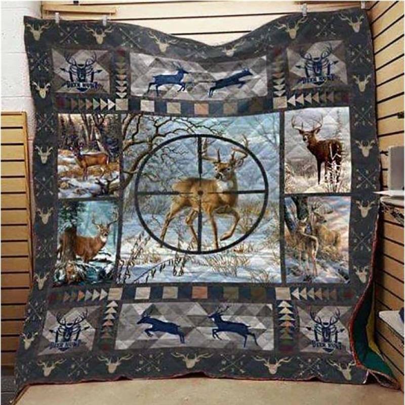 Deer Hunting Twin Queen King Size Quilt BT271272