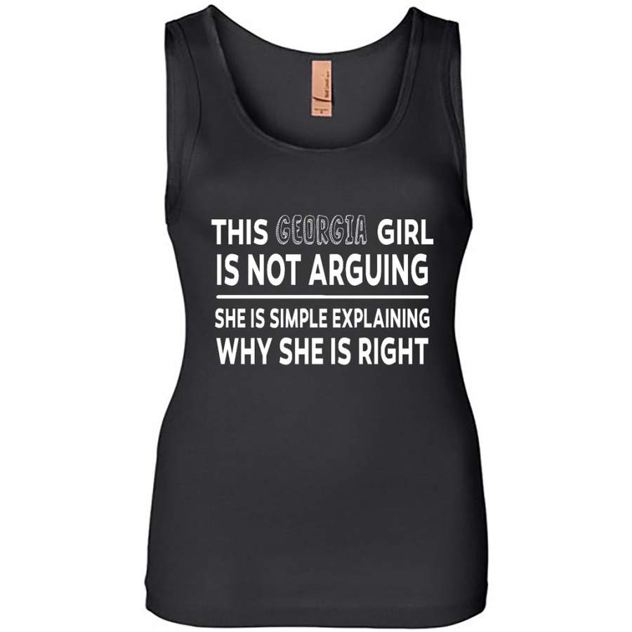 This Georgia Girl Is Not Arguing She Is Simple Explaining Why – Womens Jersey Tank