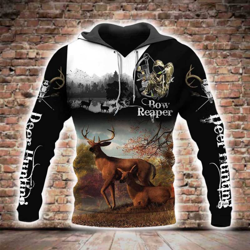 Deer Hunting All Over Printed Hoodie BT251236