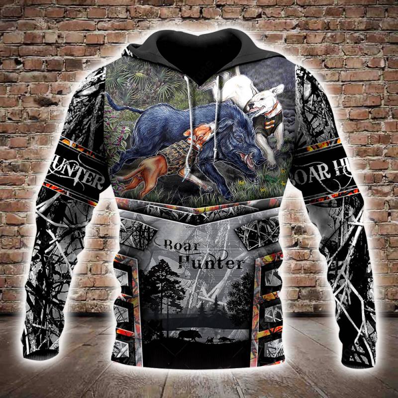 Boar Hunting All Over Printed Hoodie V123018